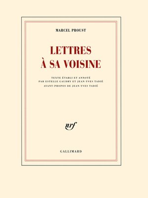 cover image of Lettres à sa voisine